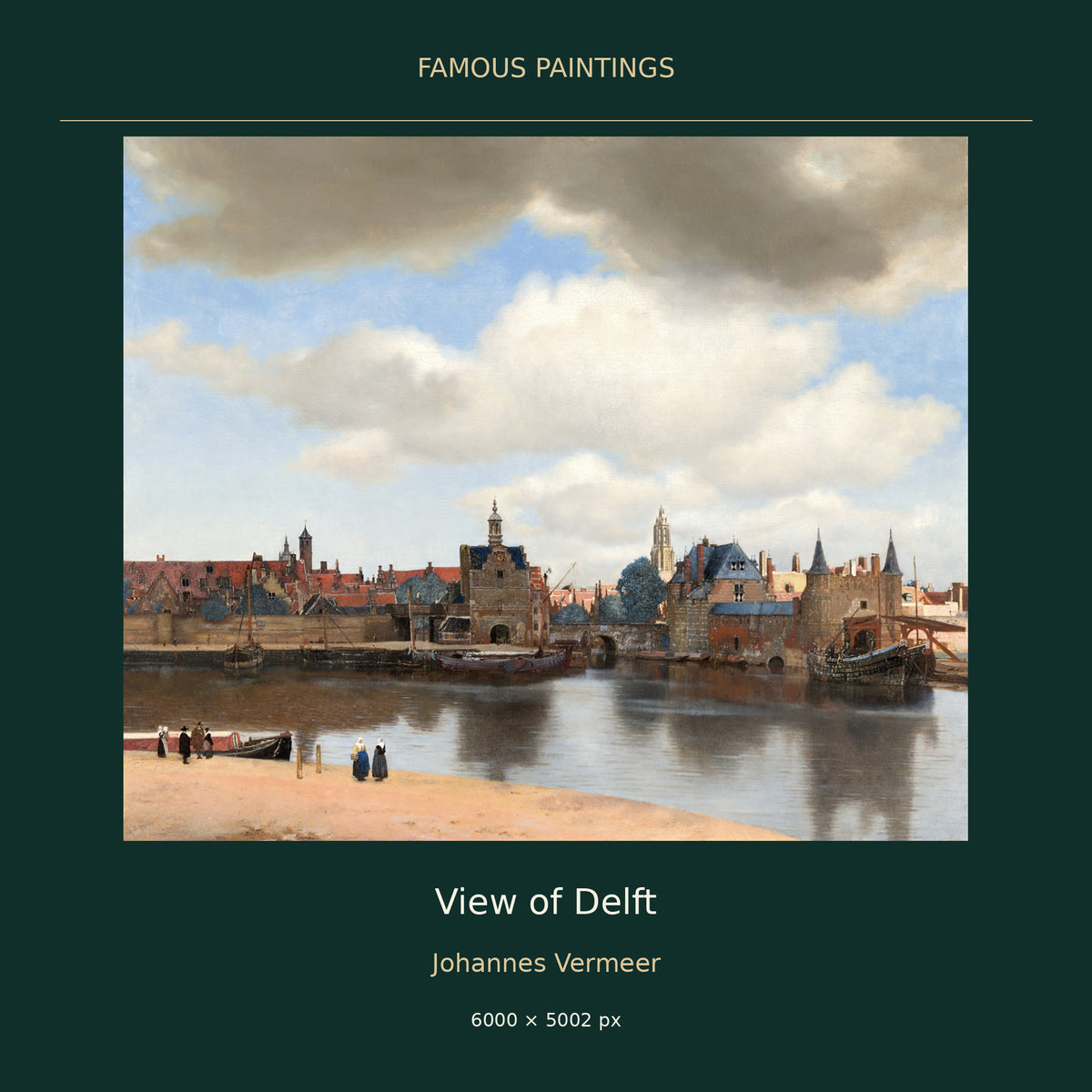 View of Delft by Johannes Vermeer — painting cover
