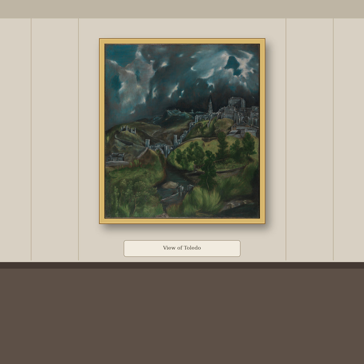 View of Toledo by El Greco (Domenikos Theotokopoulos), gallery mockup