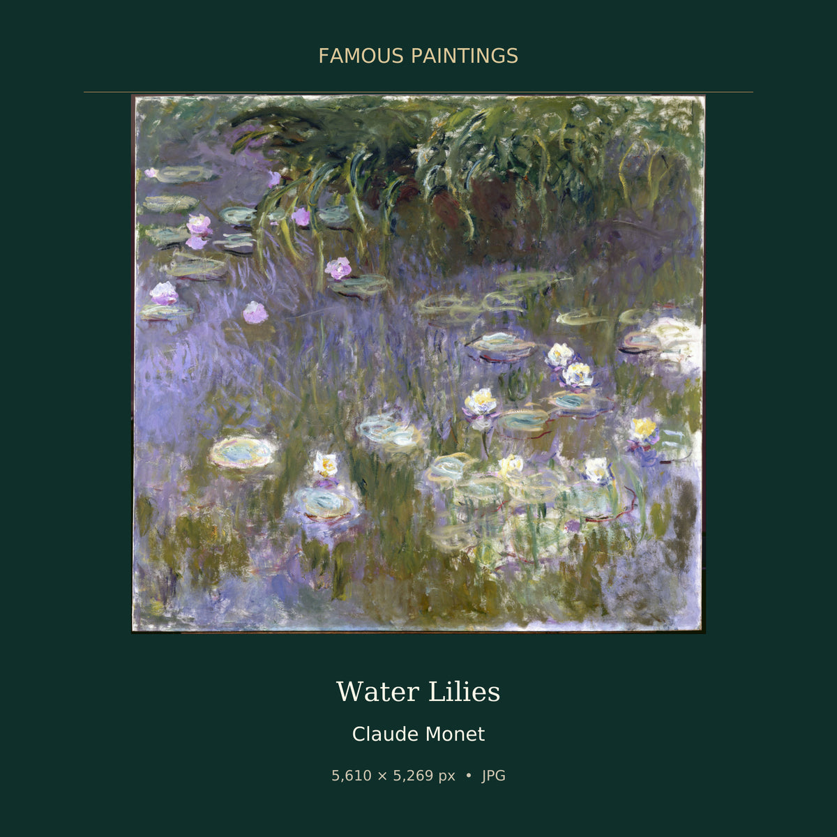 Water Lilies by Claude Monet — painting cover