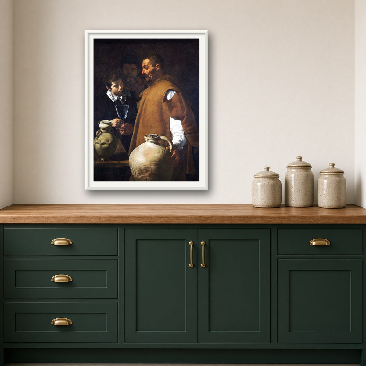 The Waterseller of Seville by Diego Velázquez — room mockup