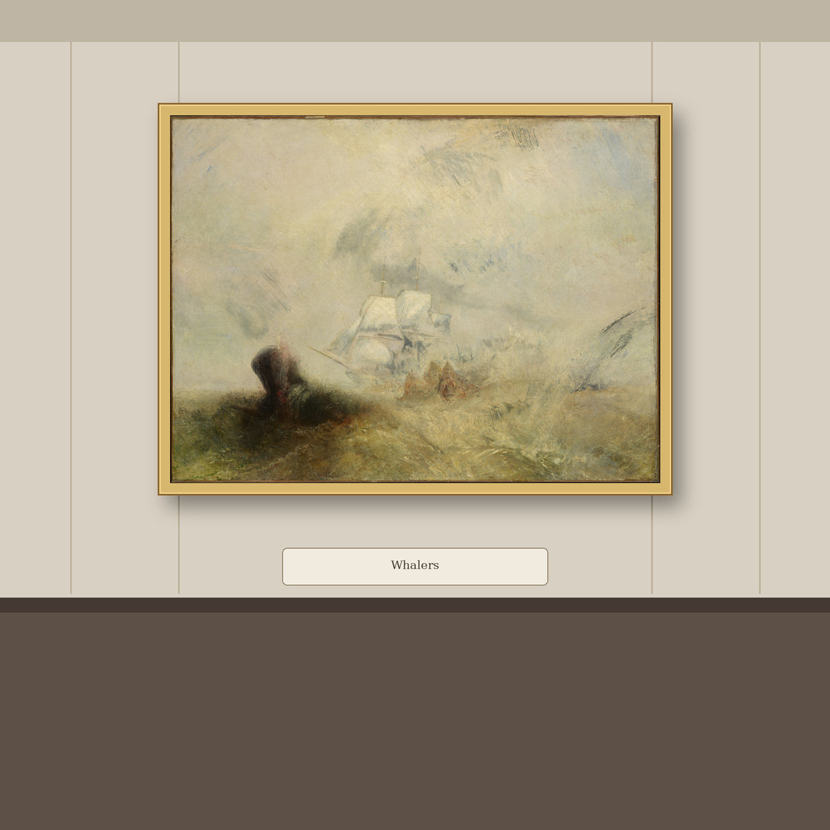 Whalers by Joseph Mallord William Turner, gallery mockup
