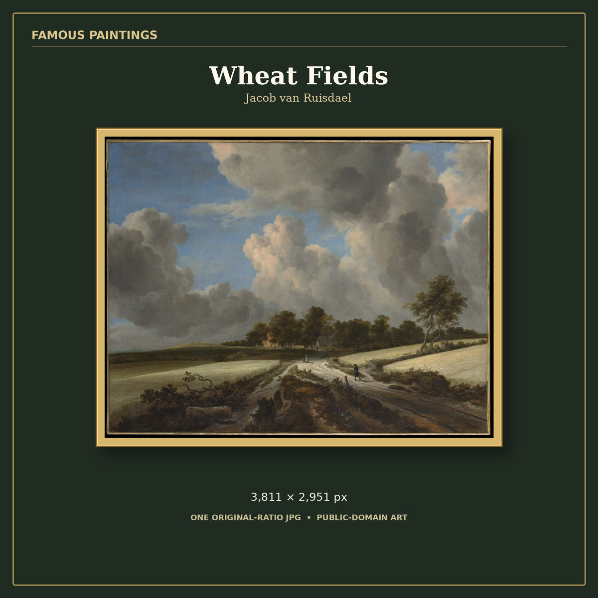 Wheat Fields by Jacob van Ruisdael, cover preview