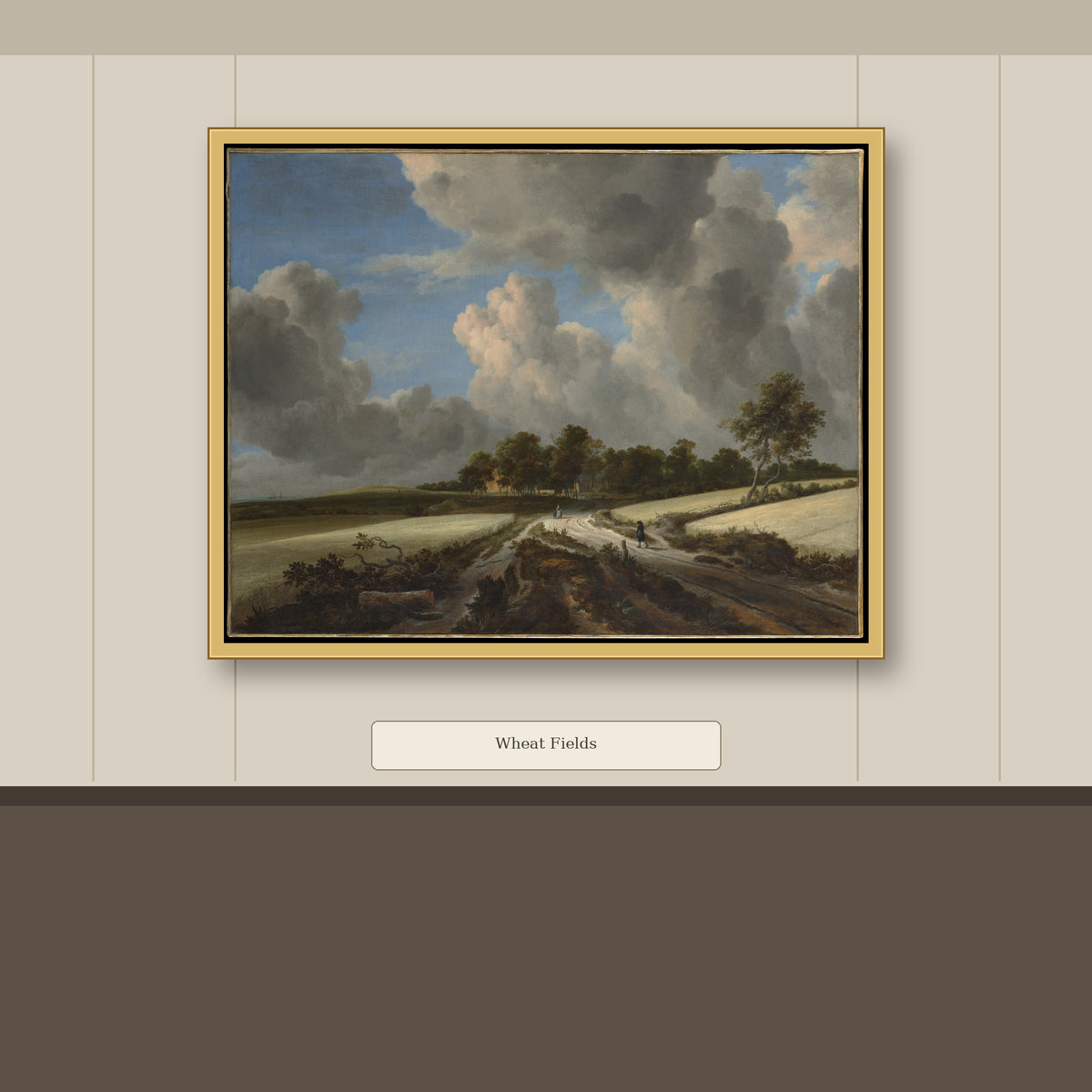 Wheat Fields by Jacob van Ruisdael, gallery mockup