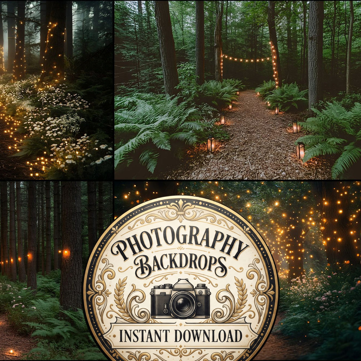 Whimsical Forest Wedding Backdrop Images