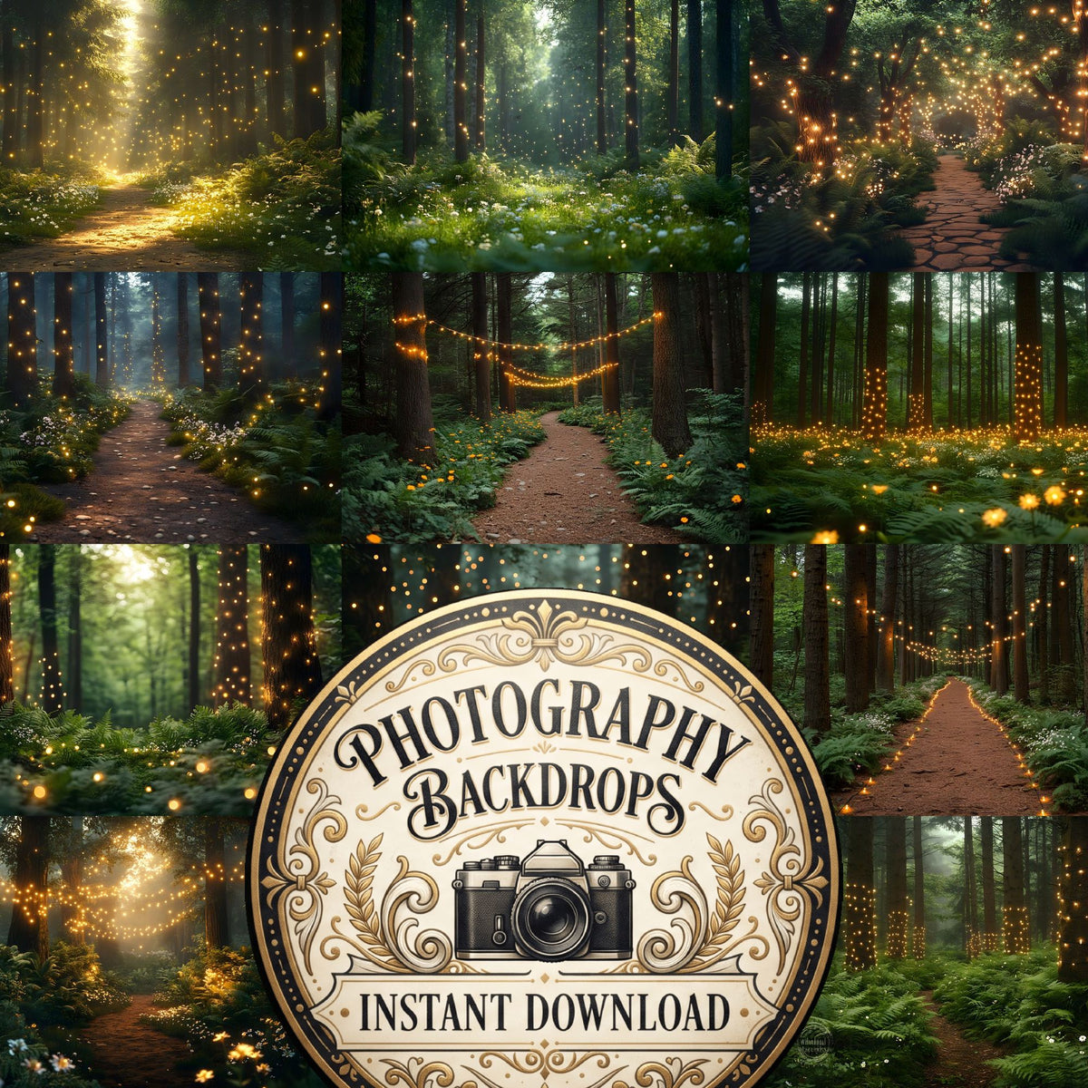 Whimsical Forest Wedding Backdrop Images