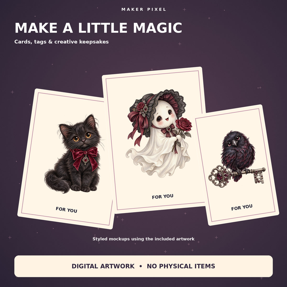Whimsical Gothic – paper craft mockups