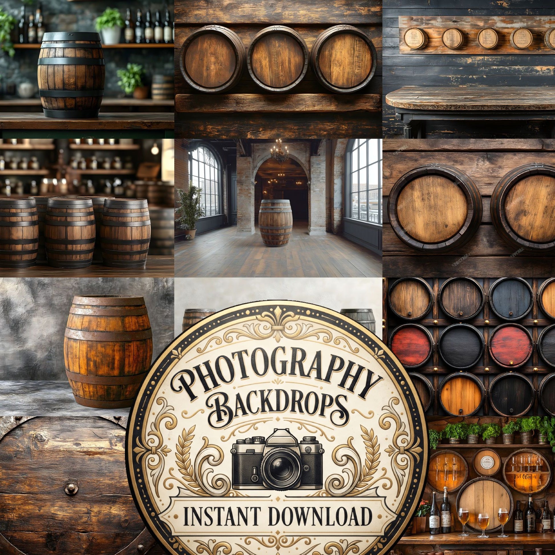 Whiskey Barrel Backdrop Images