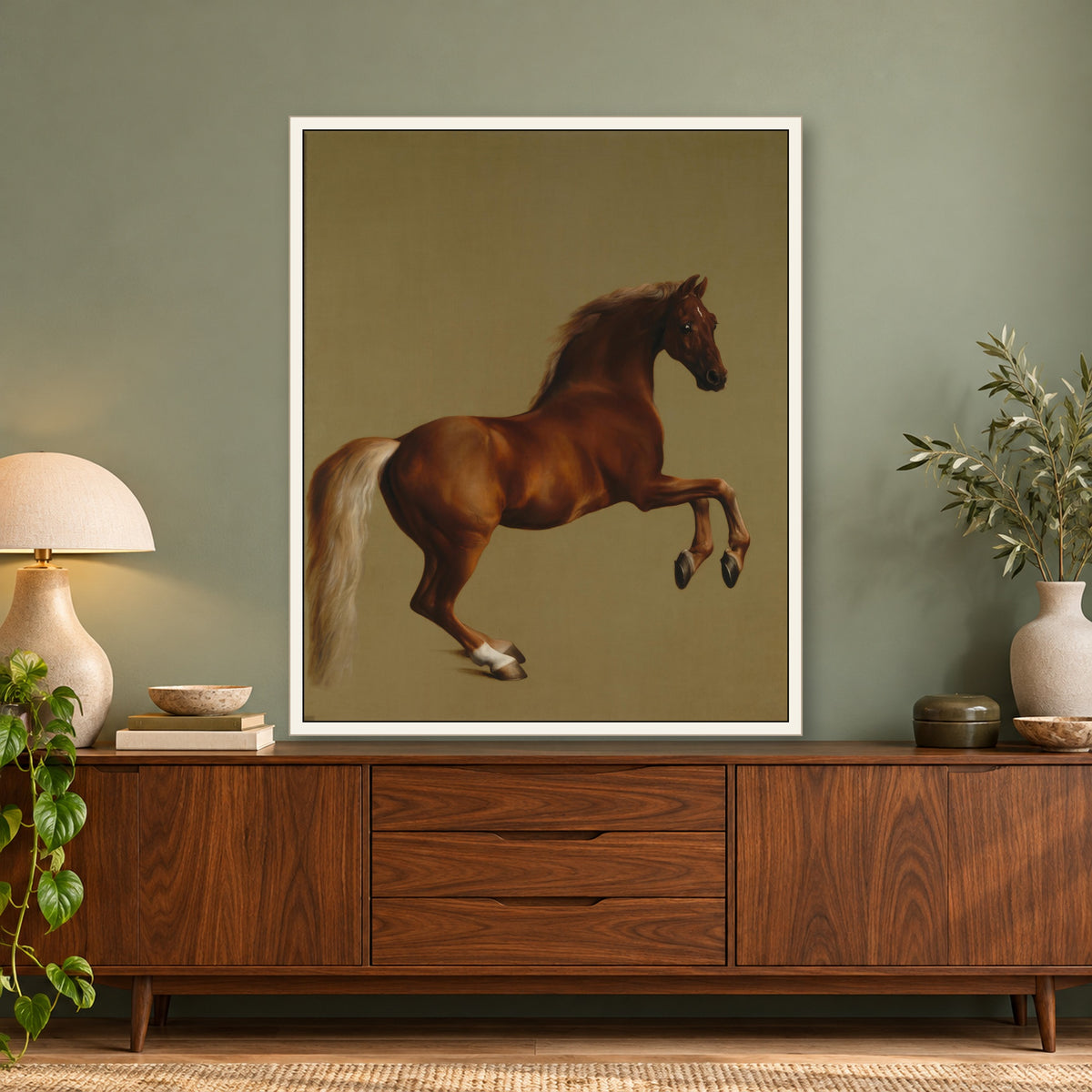 Whistlejacket by George Stubbs — framed room mockup