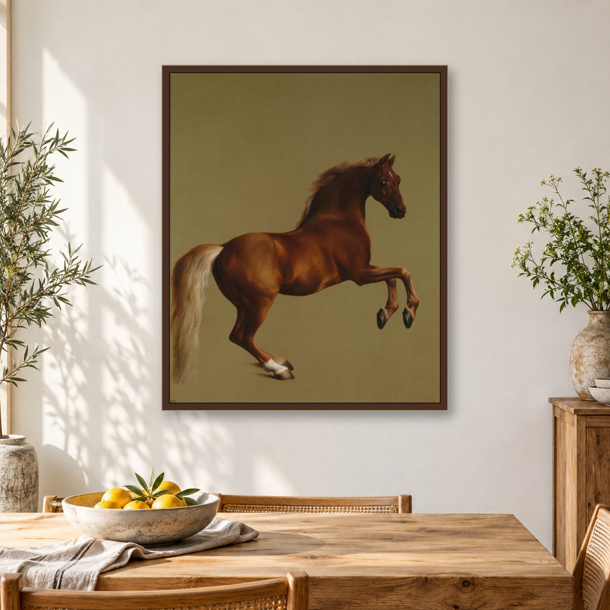Whistlejacket by George Stubbs — framed interior mockup