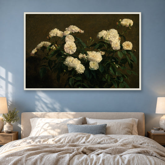 White Roses by Henri Fantin-Latour — 02 room mockup