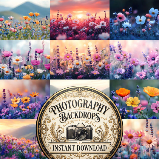 Wildflower Meadow Whimsical Backdrop Images