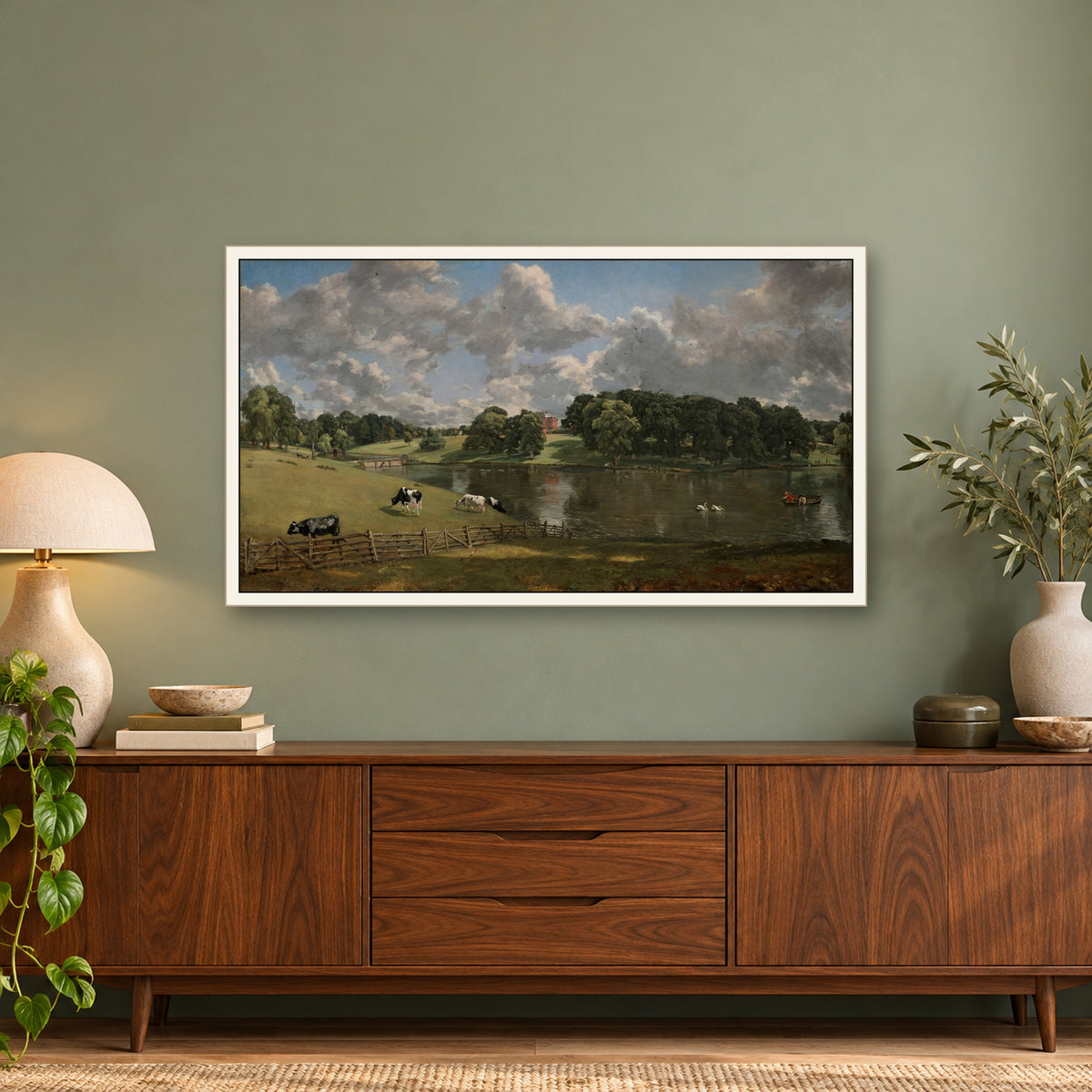 Wivenhoe Park, Essex by John Constable — framed room mockup