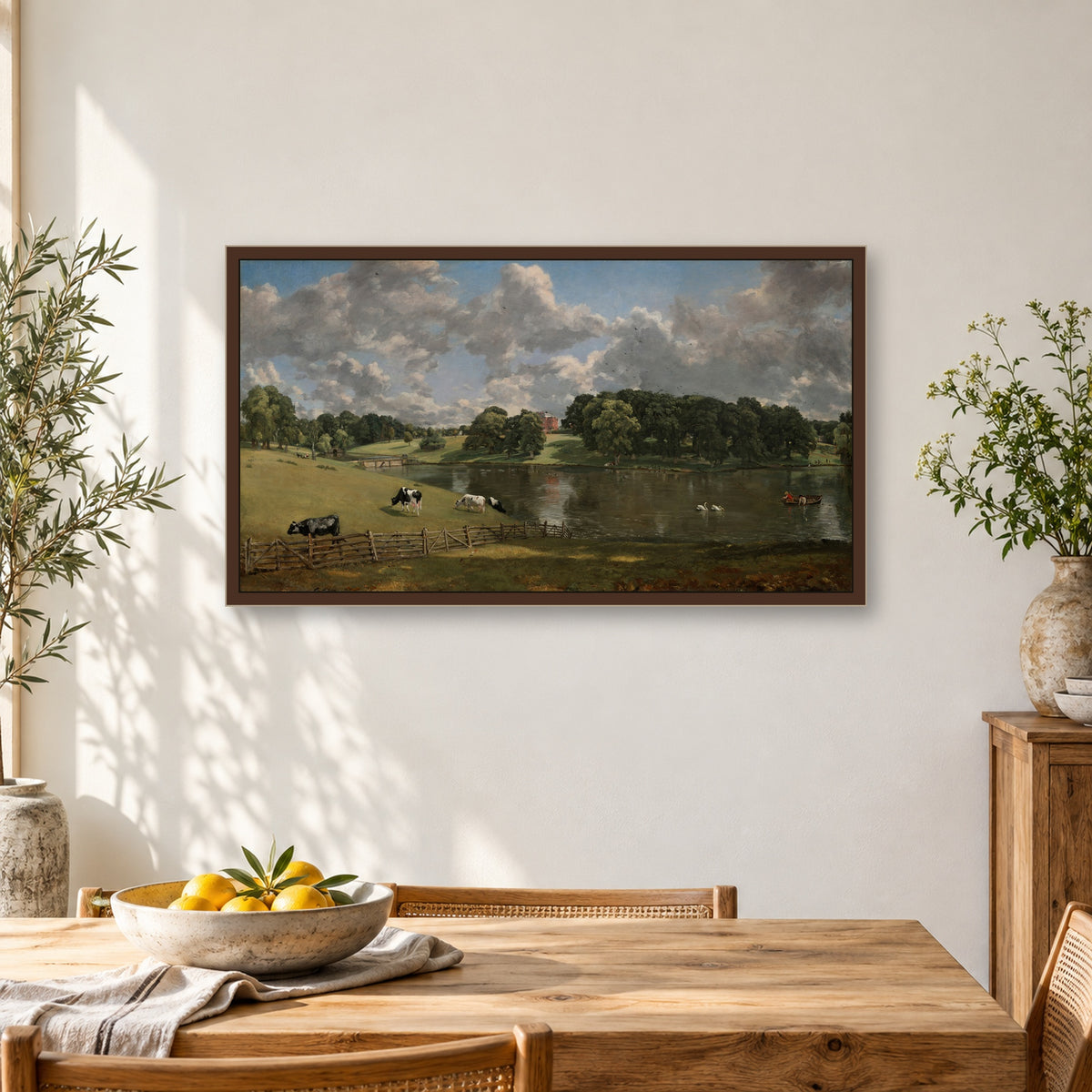 Wivenhoe Park, Essex by John Constable — framed interior mockup
