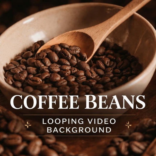 Coffee Beans Mixing Loop Video | Cozy lo-fi cafe background, animated beans video | Ambience for streams, study, YouTube, overlays