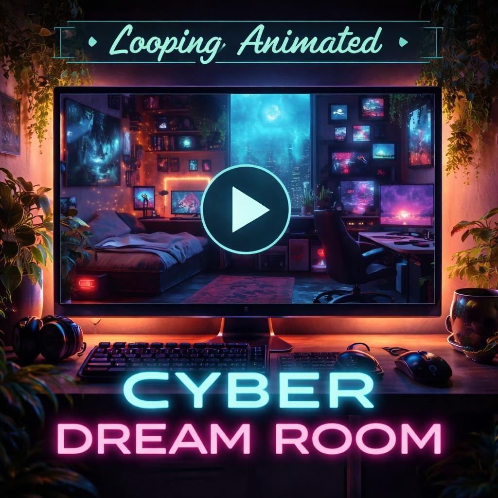 Cyberpunk Background Loop | Neon city window, rain skyline, animated video bg | Sci‑fi wallpaper, streaming, overlays, VJ visuals