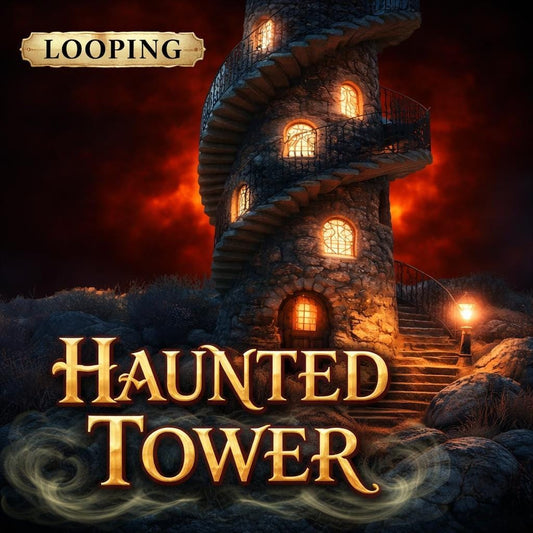 Haunted Spiral Tower Loop Video | Dark Aesthetic Animated Background | Spooky Halloween Haunted Background for Video Editing