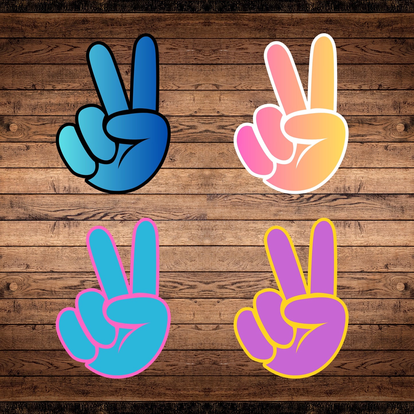 Peace Sign Canva Frames - Drag and Drop Hearts Canva Templates PNG Designs - Peace Sign Doodle SVG Editable Canva Paint Frame Templates
