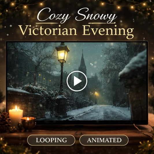London Snowy Street Loop Animation | Seamless Animated Background Video | Winter Christmas London Scene for Overlays, Streaming,