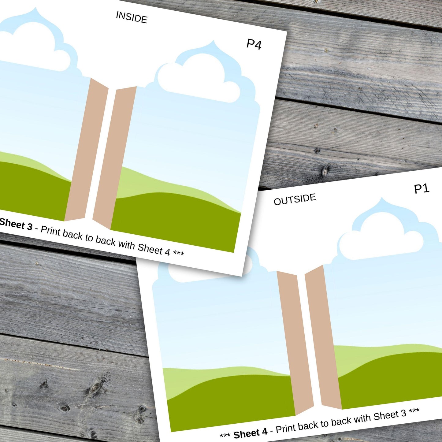 Canva Junk Journal Template - Canva Frame Folio Kit Template - Custom Junk Journal Folio - Digital Folding Folio Folder Kit, Commercial Use