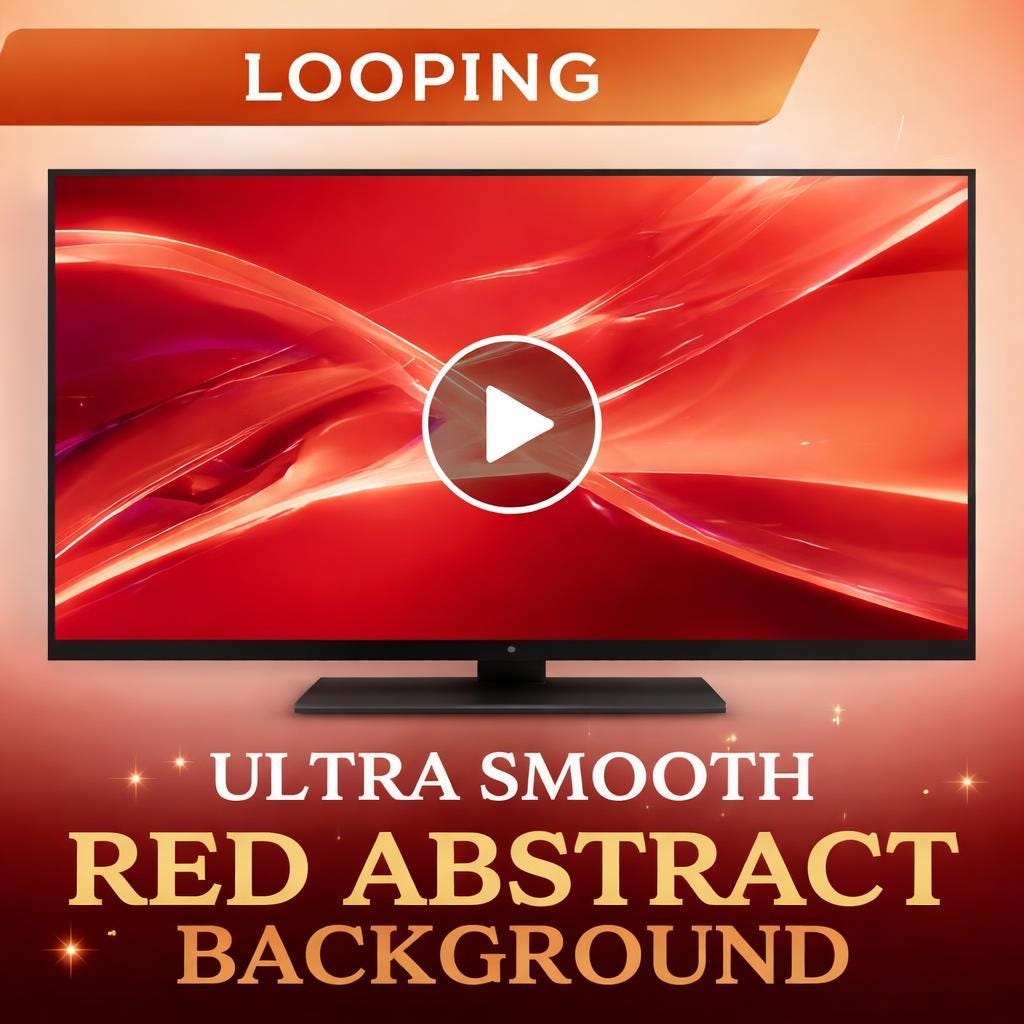 Red abstract wave loop video | seamless animated background, ocean-inspired, calming red backdrop | livestream, VJ, wallpaper, re