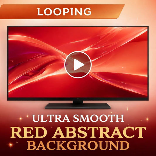 Red abstract wave loop video | Seamless animated background, ocean-inspired, calming red backdrop | Livestream, VJ, wallpaper