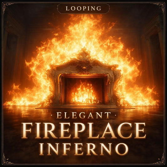 Fireplace background loop | Inferno animated video, seamless loop, video background | Virtual background, animated loop