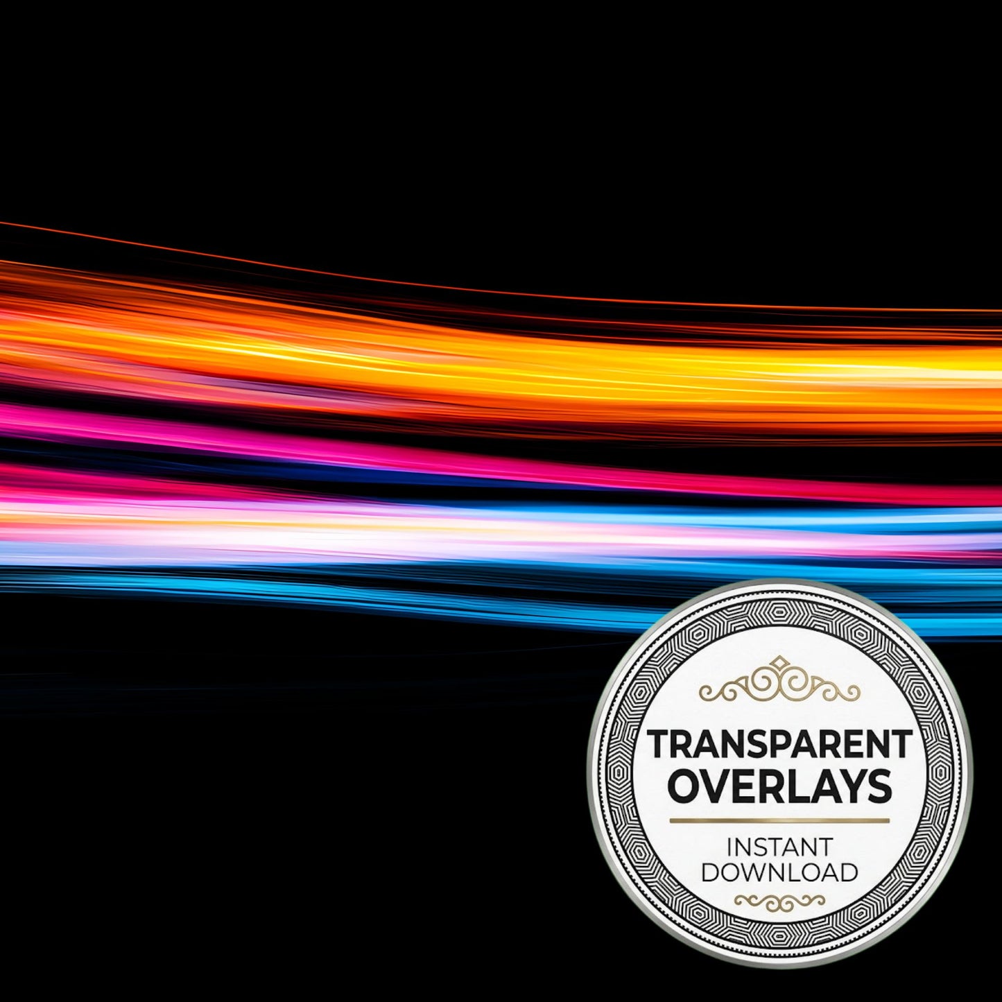 Abstract Light Streaks Transparent Overlay Pngs
