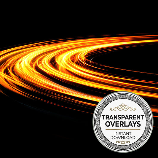 Abstract Orange Light Streaks Dynamic Transparent Overlay Pngs