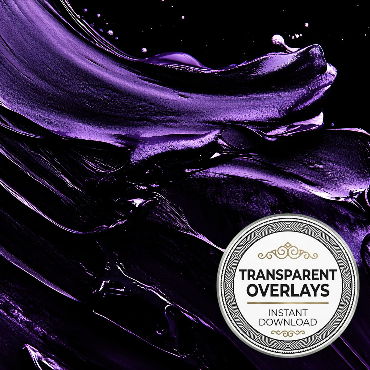 Abstract Purple Paint Transparent Overlay Pngs