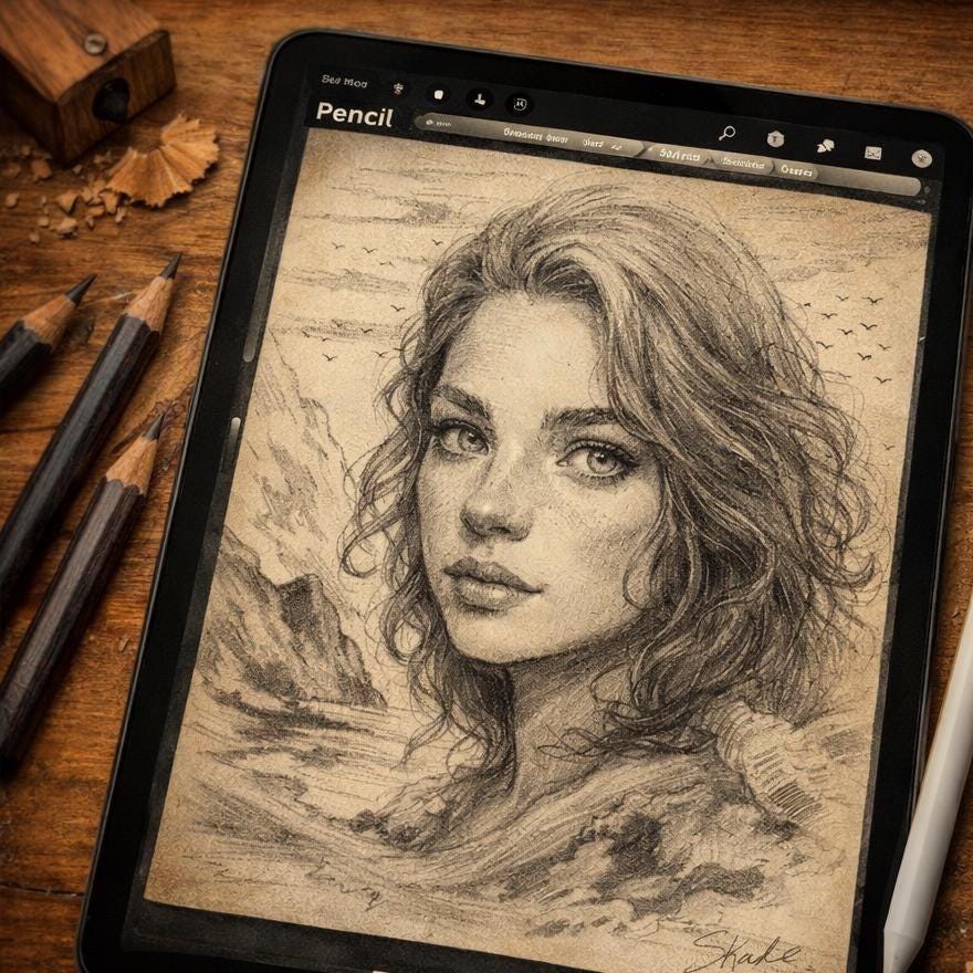 33 Procreate Pencil Brushes, Realistic Sketching Graphite Drawing (Digital Download)