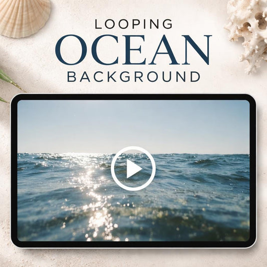 Ocean Waves Loop Video | Calming Sea Background, Abstract Seamless Animation | Relaxation, Streaming, YouTube, VJ, Zoom, Overlay