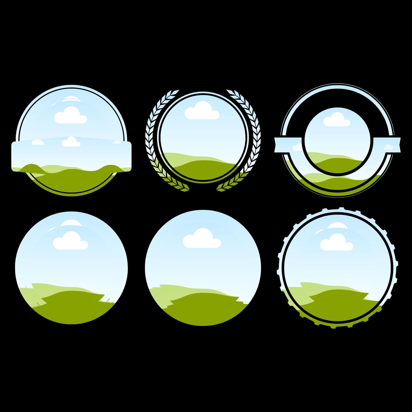 Badge Canva Frames - Drag and Drop Badge Label Canva Templates Label PNG Designs - Editable Badge Canva Templates