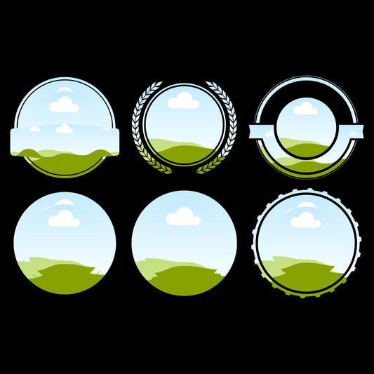 Badge Canva Frames - Drag and Drop Badge Label Canva Templates Label PNG Designs - Editable Badge Canva Templates