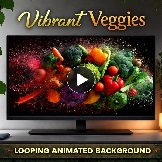 Animated Background Loop | Colorful Vegetables Seamless Video | Food & Drink Backdrop for YouTube, Ads, Streams