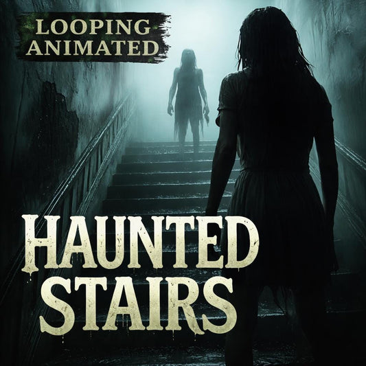 Haunted Staircase Horror Loop Video | Spooky Background, Dark Aesthetic, Haunted Video | Animated Background for Halloween