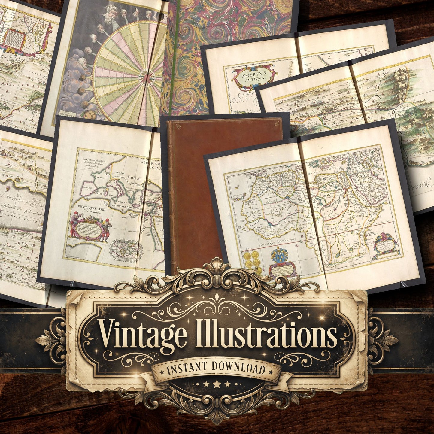 Ancient Geography Vintage Prints