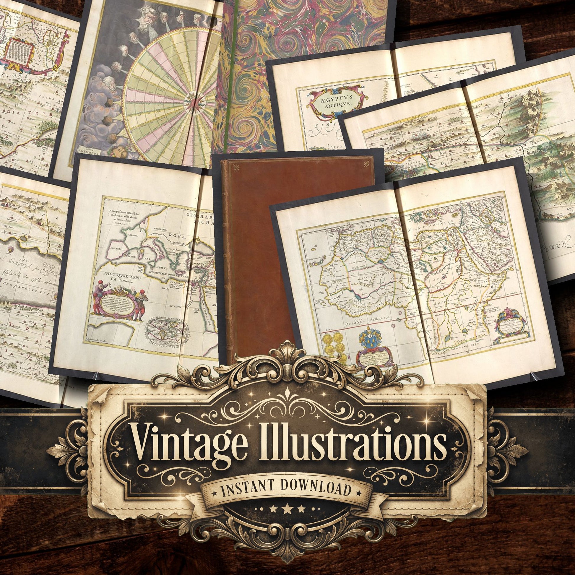 Ancient Geography Vintage Prints