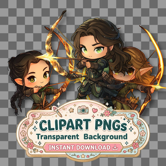 Archer Glowing Bow Clipart Pngs