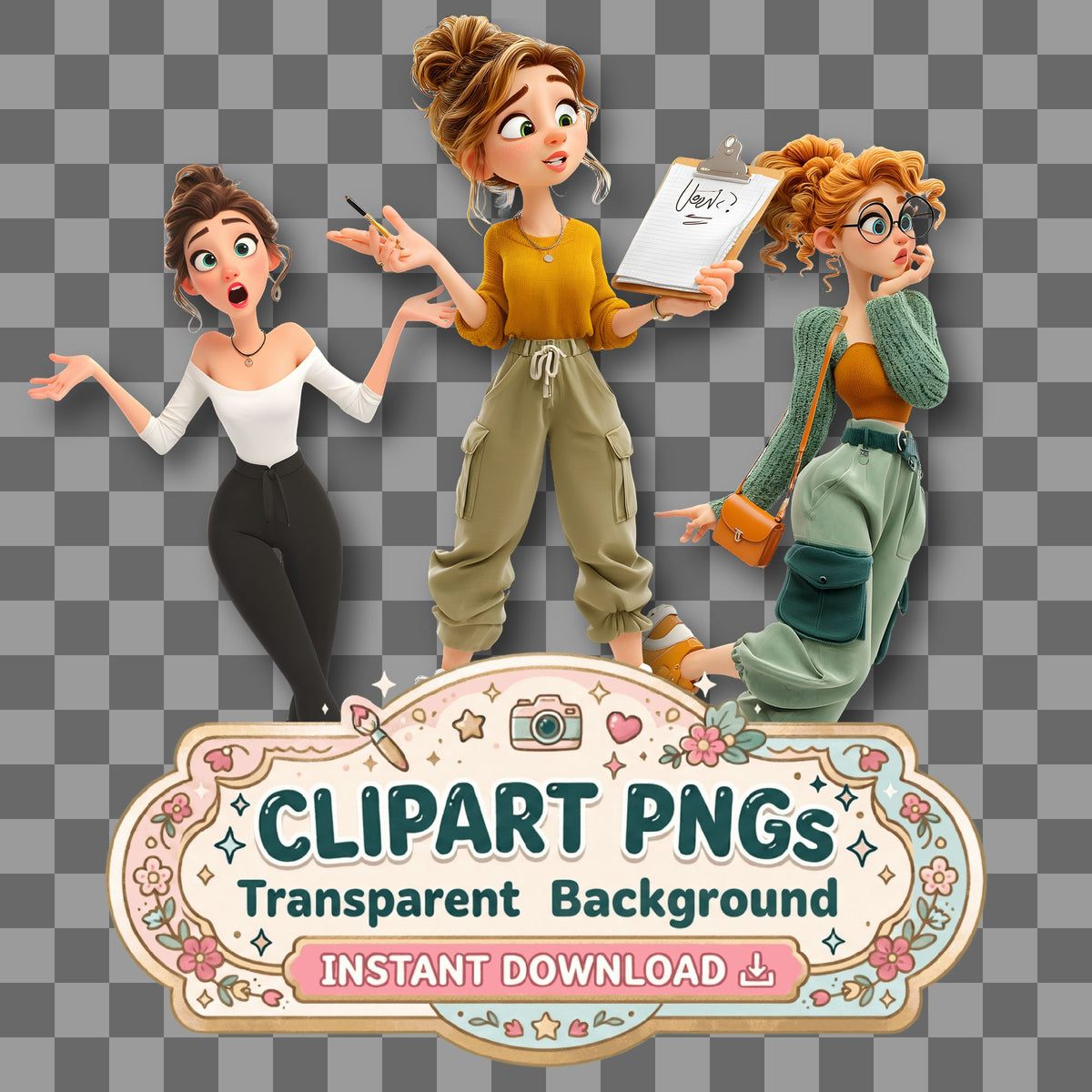 Artist Woman Clipart Pngs