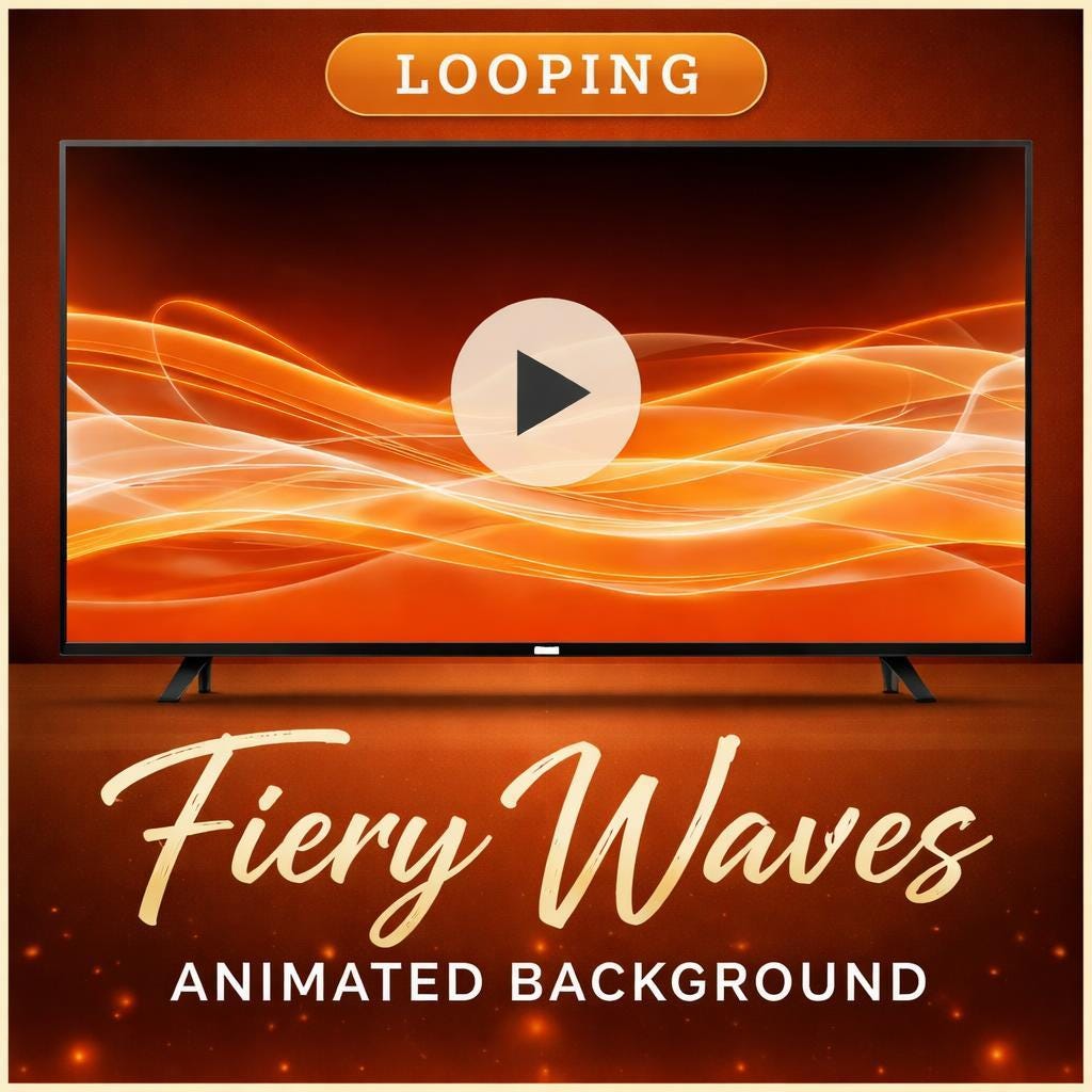 Orange Abstract Wave Loop Video | Seamless Animated Background, Calming Ocean Vibes | Orange Backdrop for Video, Streaming, Events