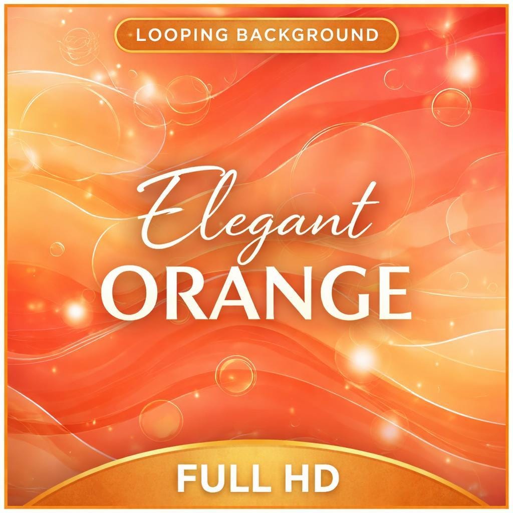 Orange Abstract Wave Loop Background | Seamless Animated Backdrop | Calming Ocean-Inspired Video for Streams, Events, Social Media