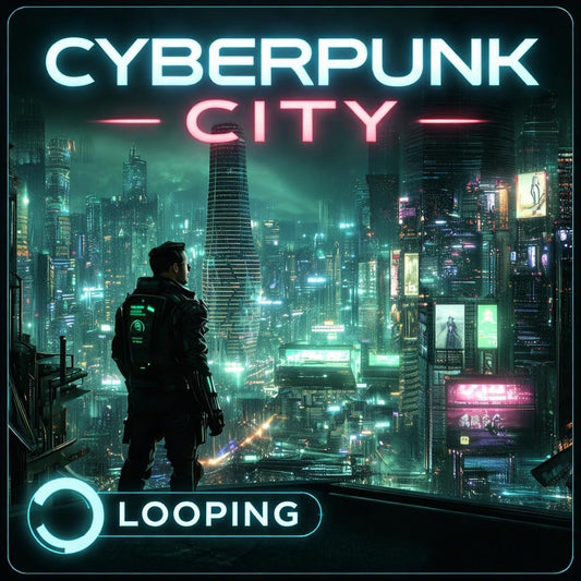 Cyberpunk Neon City Animated Background | Neon rain sci‑fi loop video | Futuristic cityscape VJ, streams, overlay, screensavers