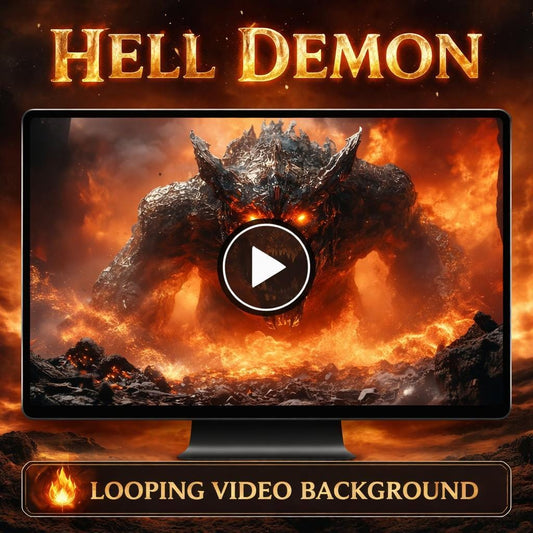 Fire Demon Lava Loop Animation | Seamless animated background, lava and fire video | Fantasy magic video background for streams,