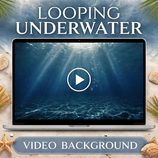 Underwater Sun Rays Loop Video | Seamless animated background, ocean water rays | Video background for social, reels, YouTube, VJ