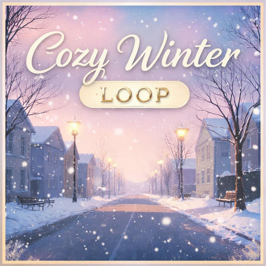 Snowy Winter Town Loop Video | Animated background, cozy ambience, snowy video | Christmas decor, streaming, YouTube, Zoom