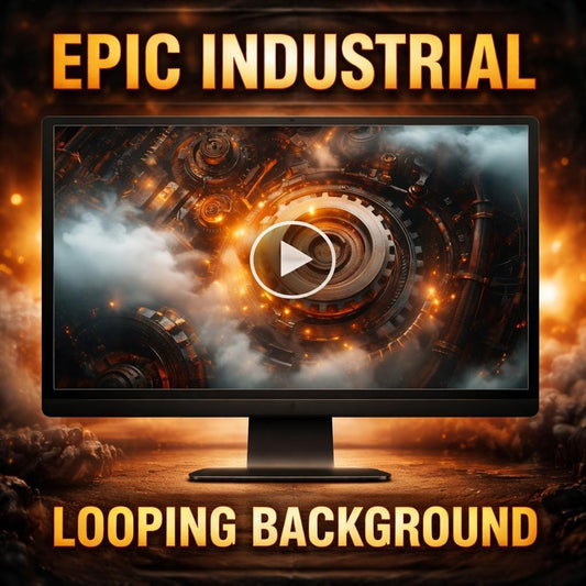 Steampunk background loop animation | Gear video, industrial motion design | Seamless animated video background