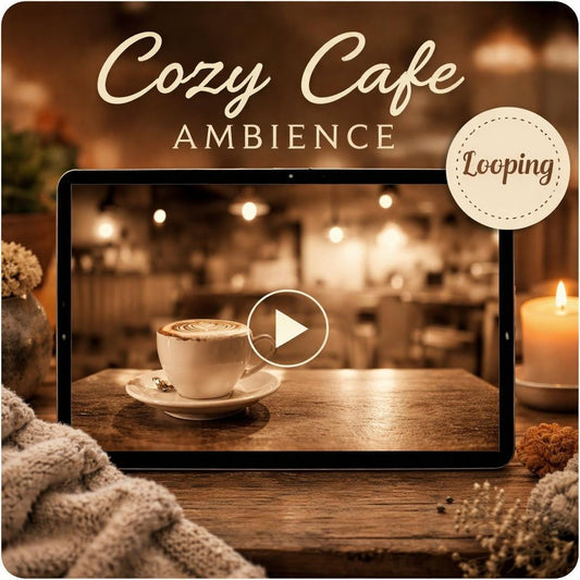 Coffee shop latte loop video | Cozy cafe ambience, lofi background, animated backdrop | Relax, study, streaming