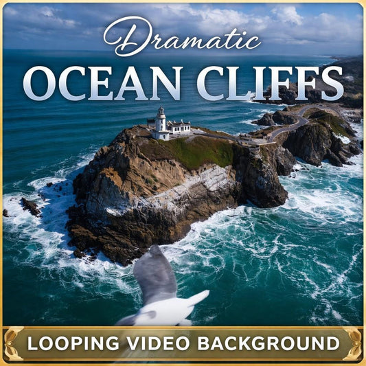 Ocean Loop Video | Point Bonita Lighthouse Waves Animated Background | Calming Sea | Seamless Loop for Video & Streaming