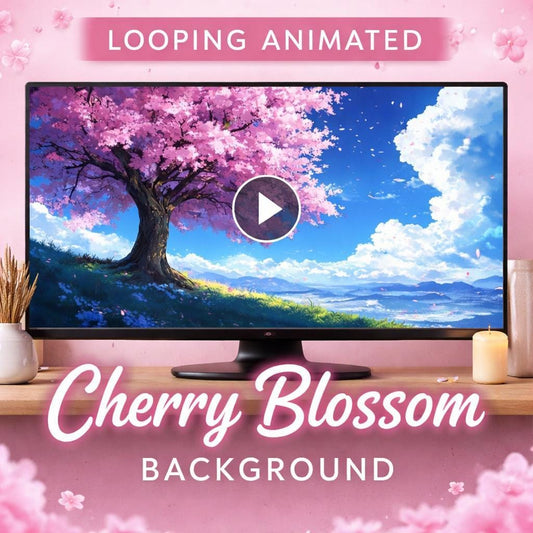 Sakura Background Loop | Japan Aesthetic Animated Background, Cozy Ambience, Cherry Blossom Video | Anime & Kawaii Decor