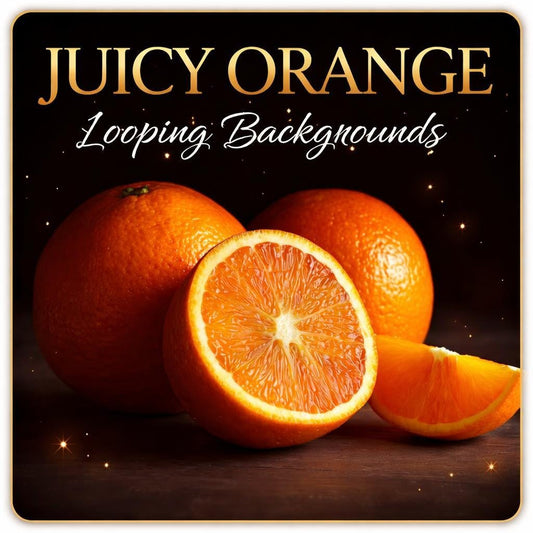 Orange Slice Loop Video Background | Citrus Animated Seamless Loop | Food & Drink Backdrop for Social Media, Ads, YouTube, Events